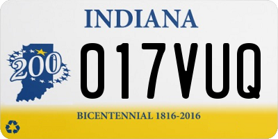 IN license plate 017VUQ