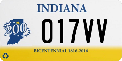 IN license plate 017VV
