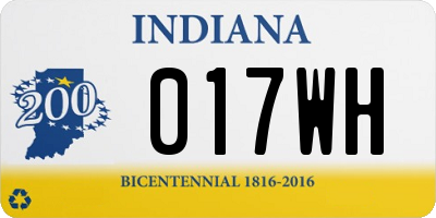 IN license plate 017WH
