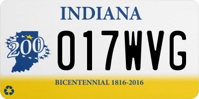 IN license plate 017WVG
