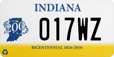 IN license plate 017WZ