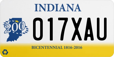 IN license plate 017XAU