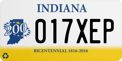 IN license plate 017XEP