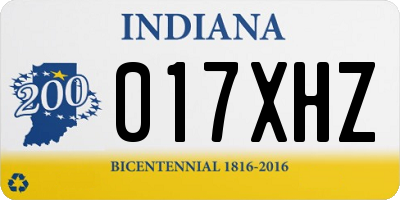 IN license plate 017XHZ
