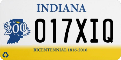IN license plate 017XIQ