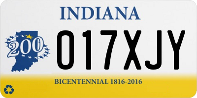 IN license plate 017XJY