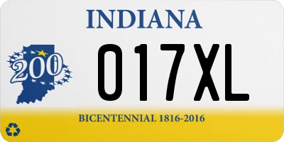 IN license plate 017XL