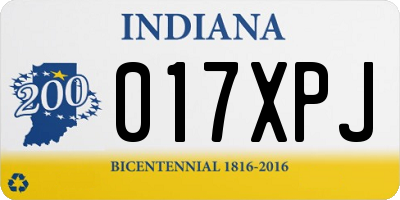 IN license plate 017XPJ