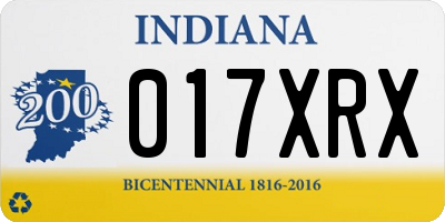 IN license plate 017XRX