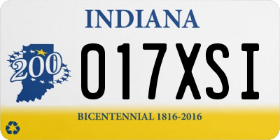 IN license plate 017XSI