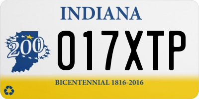 IN license plate 017XTP