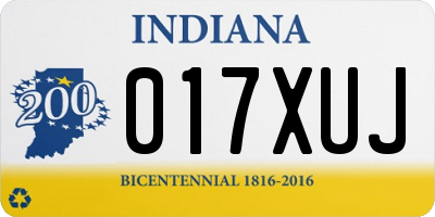 IN license plate 017XUJ