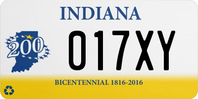 IN license plate 017XY