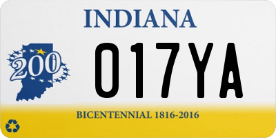 IN license plate 017YA