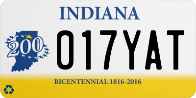 IN license plate 017YAT