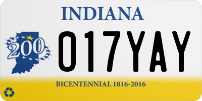 IN license plate 017YAY
