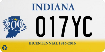 IN license plate 017YC