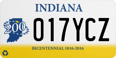 IN license plate 017YCZ