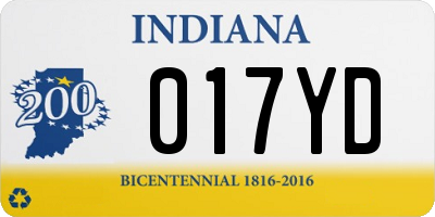 IN license plate 017YD
