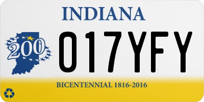 IN license plate 017YFY