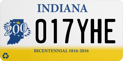 IN license plate 017YHE