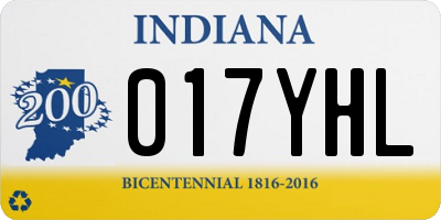IN license plate 017YHL