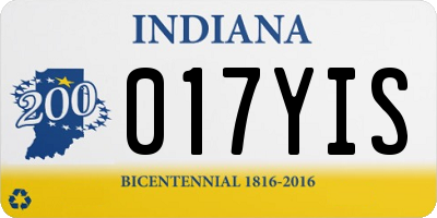 IN license plate 017YIS