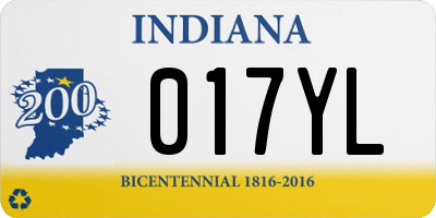 IN license plate 017YL