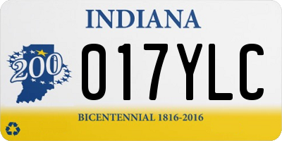 IN license plate 017YLC