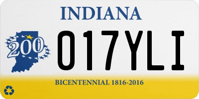 IN license plate 017YLI