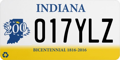 IN license plate 017YLZ