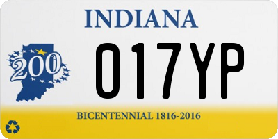 IN license plate 017YP