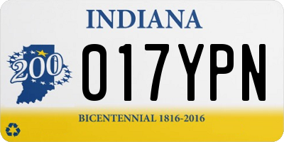 IN license plate 017YPN