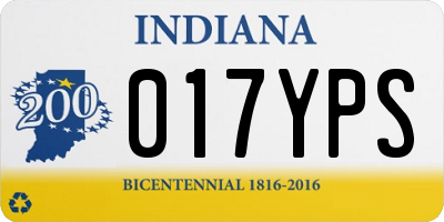 IN license plate 017YPS