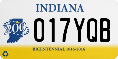IN license plate 017YQB