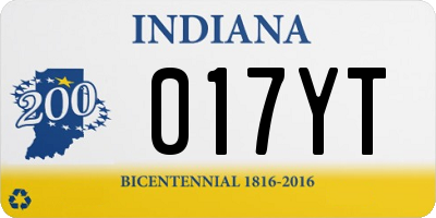 IN license plate 017YT