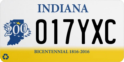 IN license plate 017YXC