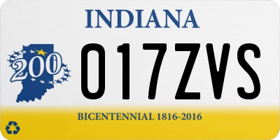 IN license plate 017ZVS