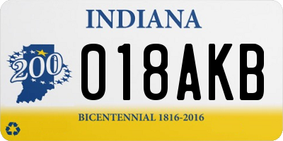 IN license plate 018AKB