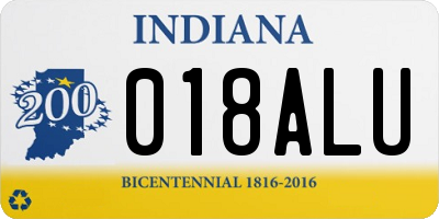 IN license plate 018ALU