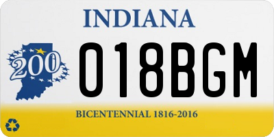 IN license plate 018BGM