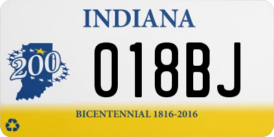 IN license plate 018BJ