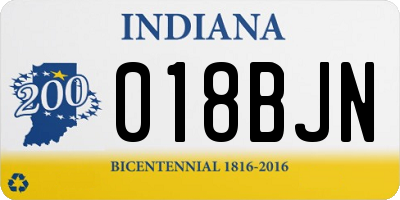 IN license plate 018BJN