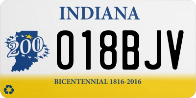IN license plate 018BJV