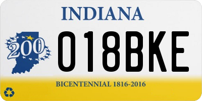 IN license plate 018BKE