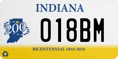 IN license plate 018BM