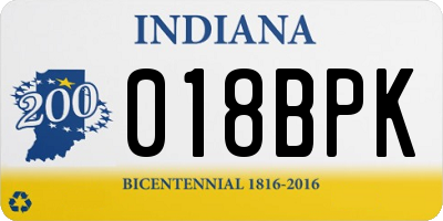IN license plate 018BPK