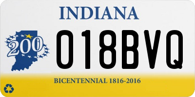 IN license plate 018BVQ