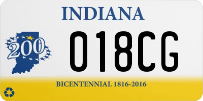 IN license plate 018CG
