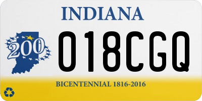 IN license plate 018CGQ